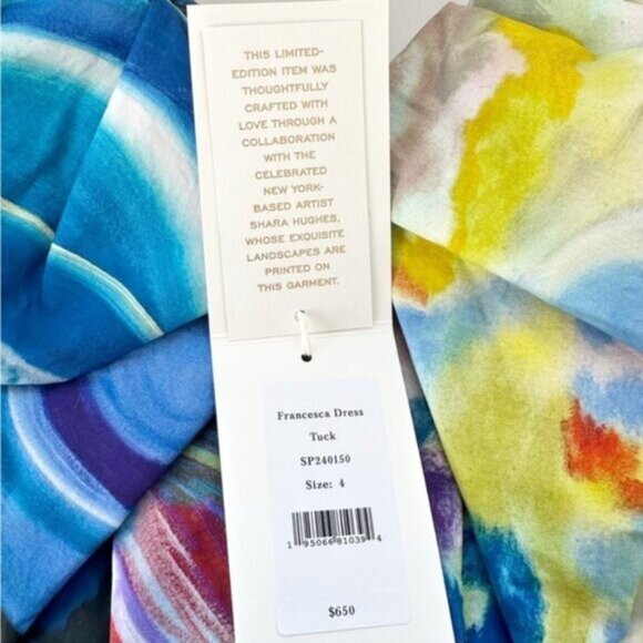 NWT Ulla Johnson Francesca Tuck Landscape Limited Edition Midi Dress Size 4 - Picture 14 of 16